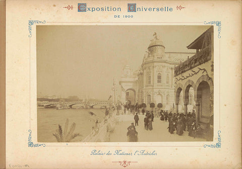 Rue des Nations in Paris near the pavilion of Austria (at the back), Neurdein Frères, 1900 Canvas Print