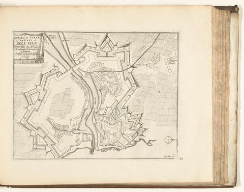Map of Belle Ile, 1726, anonymous, 1726 Canvas Print