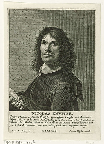 Portrait of Nicolaes Knüpfer, Pieter de Jode (II), 1628 - 1670 Canvas Print