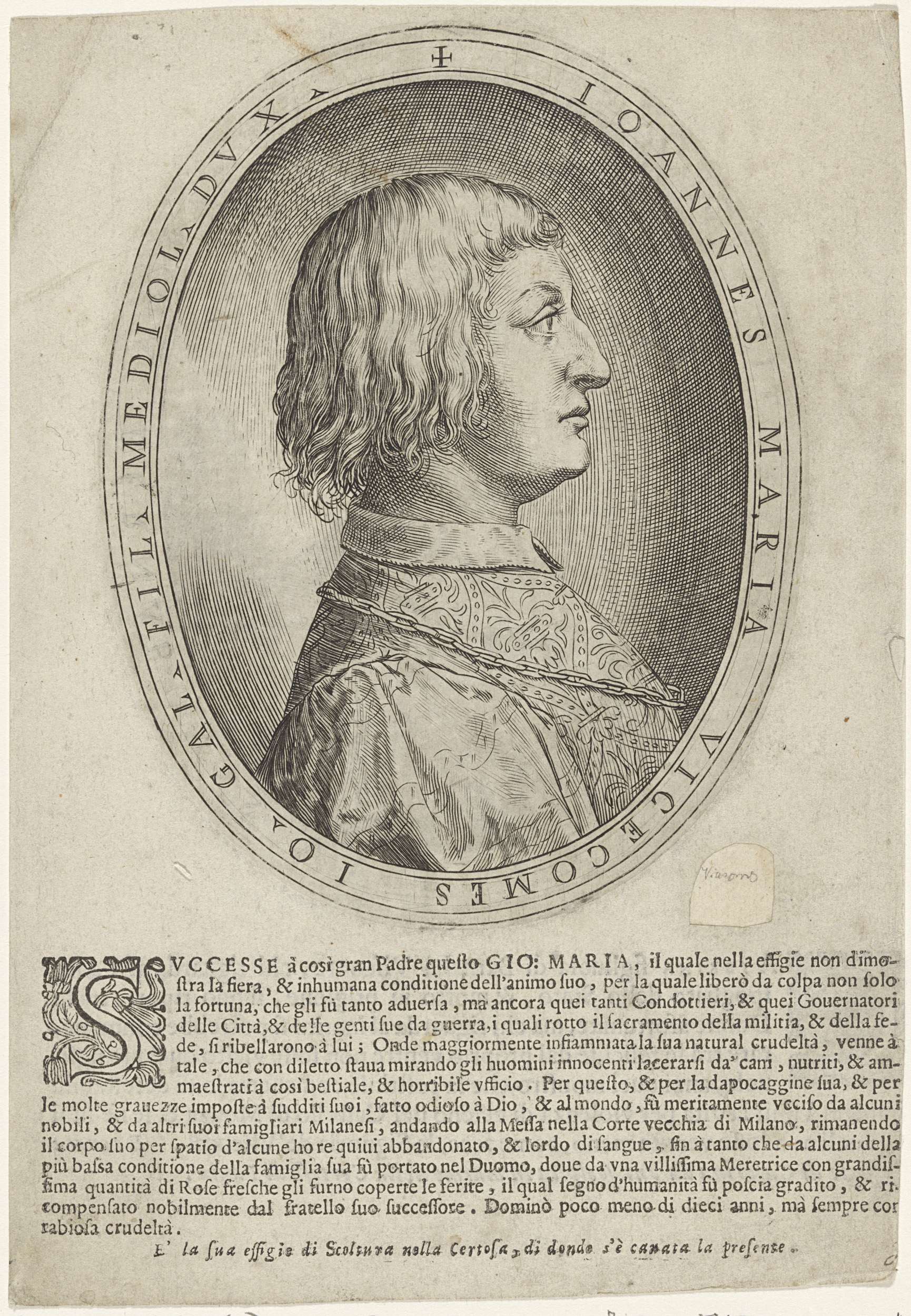Portrait of Giovanni Maria Visconti, Agostino