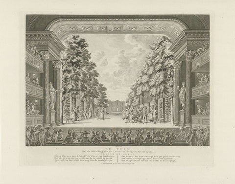 Theatre with stage décor: De Tuin, Cornelis Brouwer, 1789 Canvas Print