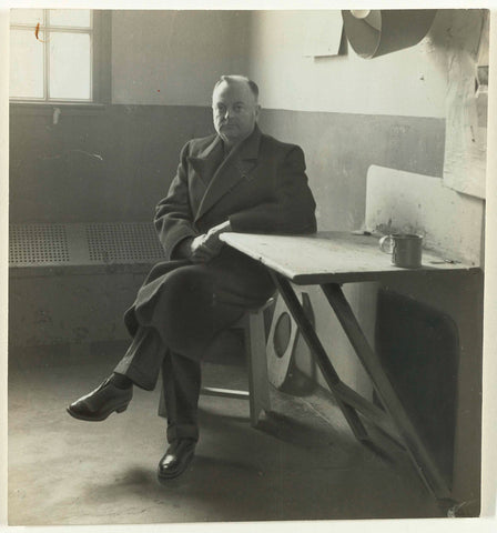 Mussert in the prison, Anefo, 1945 Canvas Print