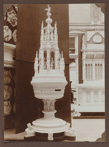 Baptismal font in the western courtyard, 1893 - 1927 Canvas Print