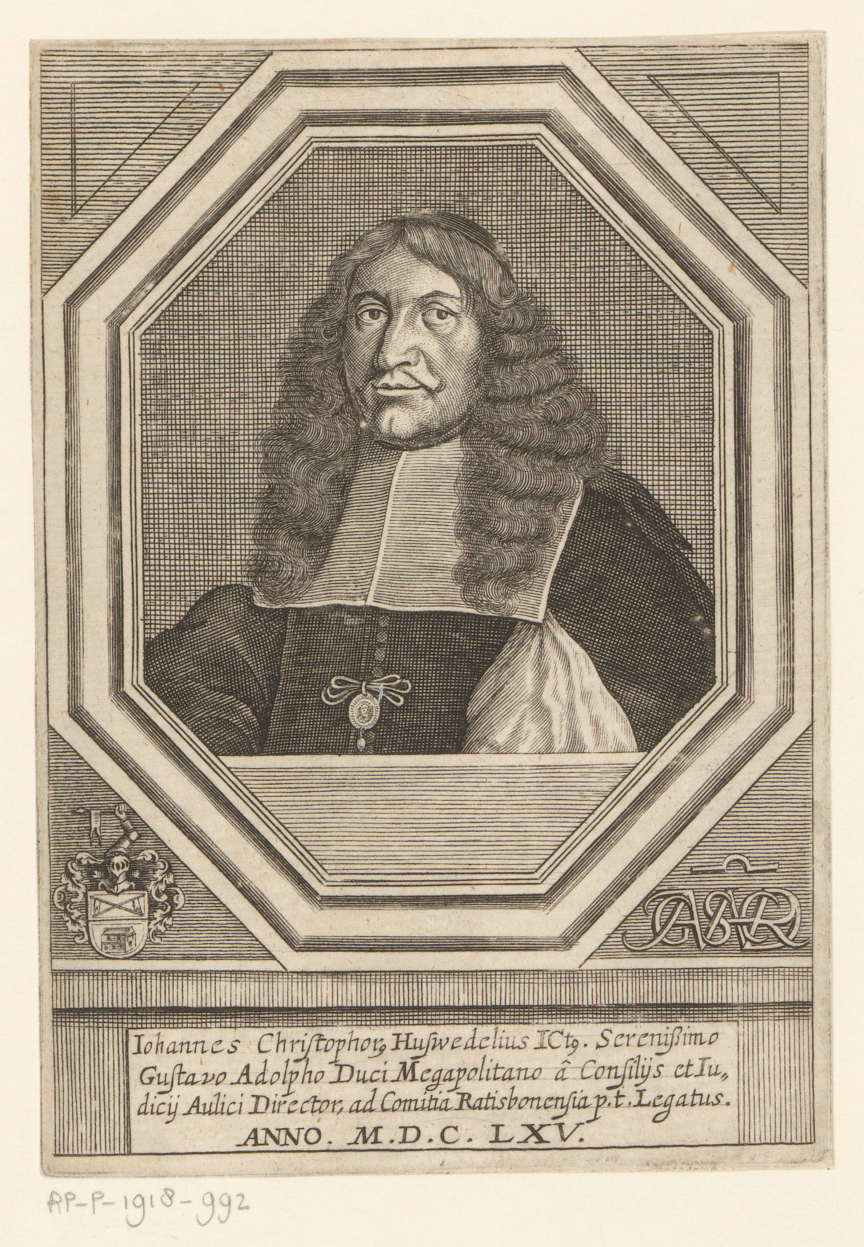Portrait of Johann Christoph Huswedel, Matthia