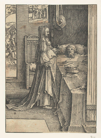 Jezebel and King Ahab, Lucas van Leyden, 1515 - 1519 Canvas Print