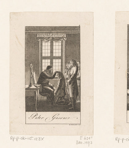 Exorcisme, Daniel Nikolaus Chodowiecki, 1790 Canvas Print