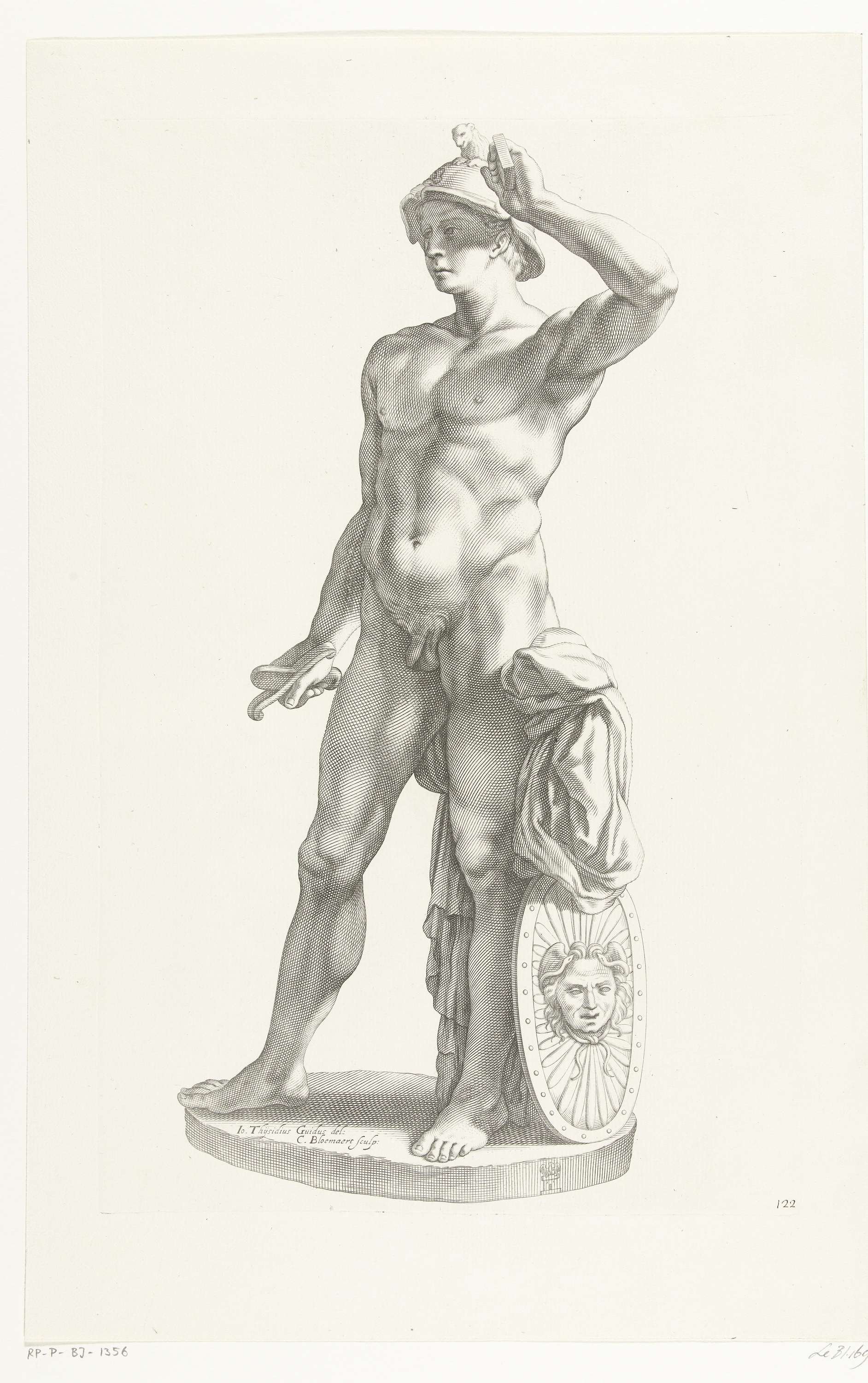 Naked gladiator Cornelis Bloemaert II c. 1 CanvasPrints