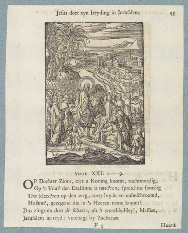 Entry into Jerusalem, Christopher of Shechem (II), 1740 Canvas Print