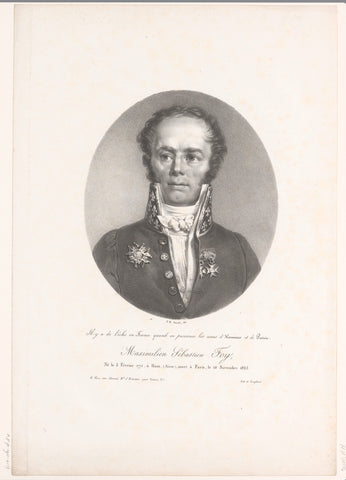 Portrait of Maximilien Sébastien Foy, Nicolas Henri Jacob, 1826 - 1827 Canvas Print
