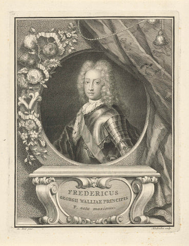 Portrait of Frederick, Prince of Wales, Jacob Houbraken, 1708 - 1751 Canvas Print
