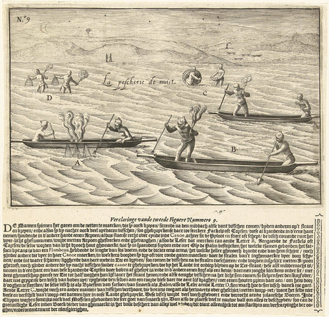 Fishing at night, Johann Theodor de Bry, 1602 Canvas Print