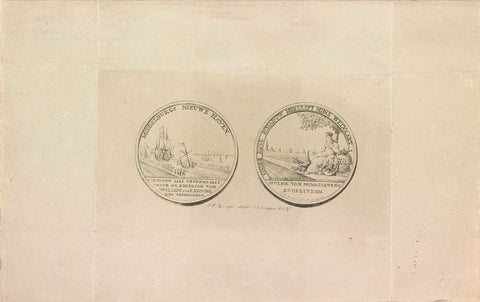 Medal on Middelburg's new harbour, 1817, Johannes Hubertus Reygers, 1817 Canvas Print