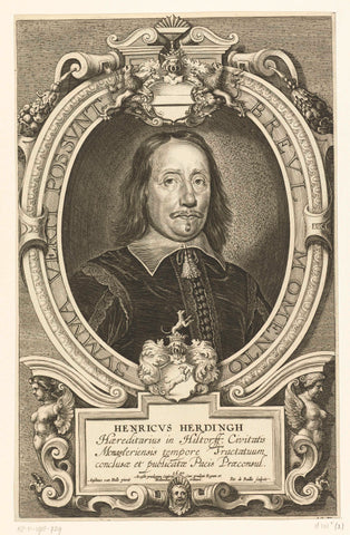 Portrait of Henricus Herdingh, Pieter de Bailliu (I), 1650 Canvas Print