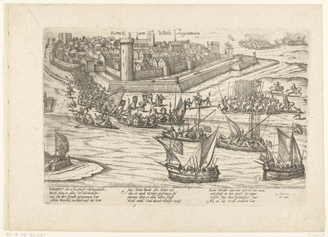 Inname van Rheinberg, 1590, Frans Hogenberg (workshop of), 1590 - 1592 Canvas Print