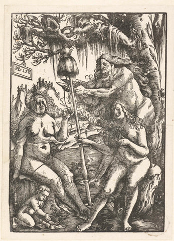 Three schikgodinnen: Lachesis, Atropos and Clotho, Hans Baldung Grien, 1513 Canvas Print