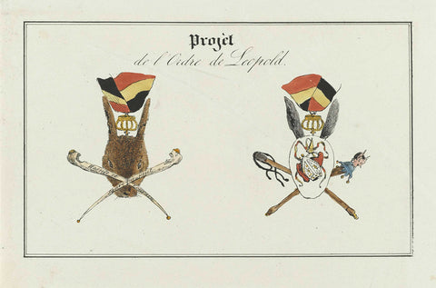 Order sign of Leopold I, 1831, anonymous, 1831 Canvas Print