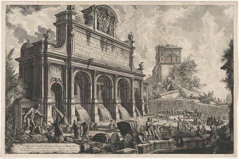 Fontana dell'Acqua Paola te Rome, Giovanni Battista Piranesi, 1748-1778 Canvas Print