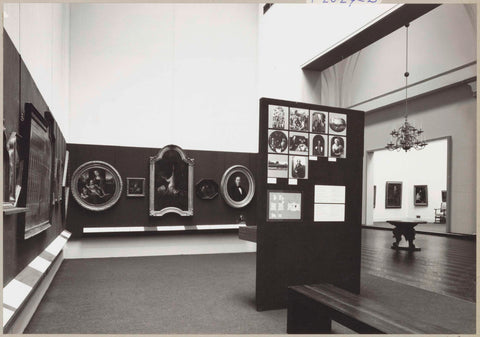 Cabinet of the Hall of Fame with various objects, an information panel and a view of an opposite cabinet, c. 1978 Canvas Print