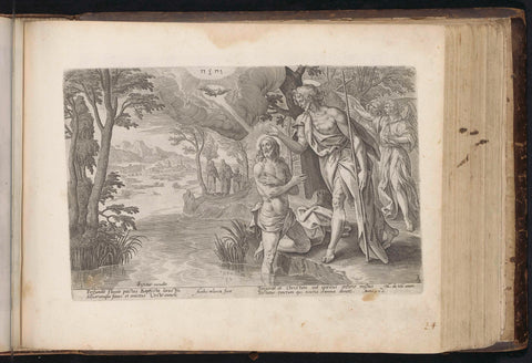 Baptism of Christ, Antonie Wierix (II), 1646 Canvas Print