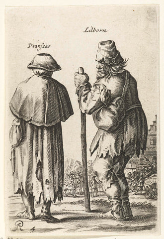 Beggar and beggar, Salomon Savery, 1652-1654 Canvas Print