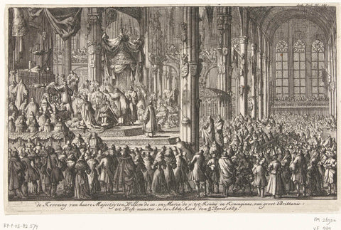 Coronation of William III, 1689, Jan Luyken, 1689 Canvas Print