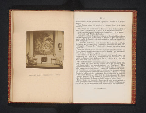 View of a room in eighteenth-century style at the retrospective exhibition of industrial art in Brussels in 1888, anonymous, 1888 Canvas Print