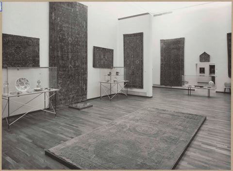 Room with oriental carpets and objects in display cases, 1957 Canvas Print