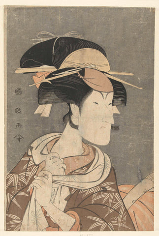 Busteportret van Nakayama Tomisaburo, Utagawa Kunimasa, 1795 - 1799 Canvas Print