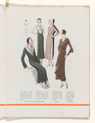 Art - Goût - Beauté, Feuillets de l' élégance féminine, Mai 1931, No. 129, 11e Année, p. 9, R. Drivon, 1931 Canvas Print