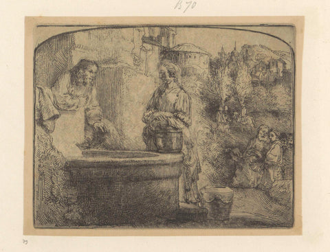 Christ and the Samaritan Woman, Rembrandt van Rijn, 1807 - 1808 Canvas Print