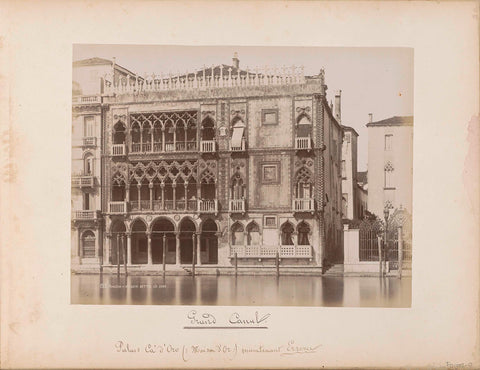 Ca' d'Oro on the Grand Canal in Venice, Carlo Ponti, 1860 - 1881 Canvas Print