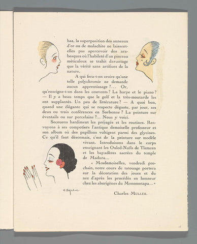 Gazette du Bon Ton, 1914 - No. 5, pag. 157: La Palette des Dames, E. Ayres, 1914 Canvas Print