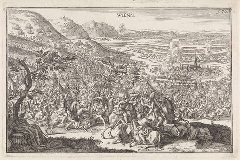 Siege of Vienna in 1683, Justus van den Nijpoort, 1694 Canvas Print