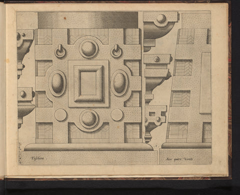 Whole and half pie stable and five consoles, in the Tuscan Order, John or Luke of Doetechum, 1578 Canvas Print