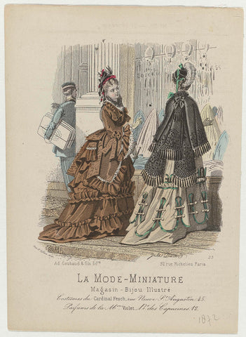 La Mode-Miniature, 1872, No. 25 : Costumes of Cardinal Fesch (...), A. Bodin, 1872 Canvas Print