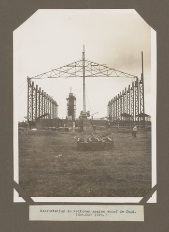 Mill station and lime kiln as seen from the South. (October 1926.), anonymous, 1926 Canvas Print