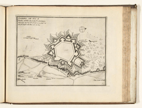 Map of Longwy, 1726, anonymous, 1726 Canvas Print