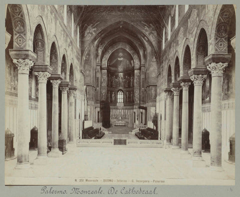 N. 251 Monreale Duomo interno, Giuseppe Incorpora, c. 1893 - c. 1903 Canvas Print