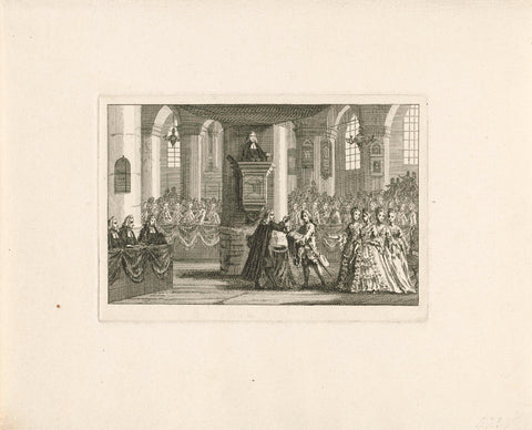 Baptism of Princess Frederica Louisa Wilhelmina, 1770, Simon Fokke (attributed to), 1770 Canvas Print