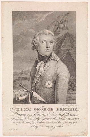 Portrait of William George Frederick, Prince of Orange-Nassau, Daniël Vrijdag, 1802 Canvas Print