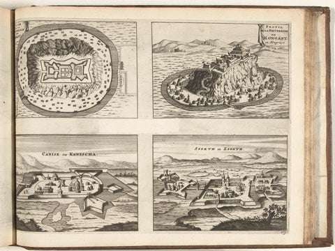 Faces on Munkács, Kanischa and Sziget, 1726, anonymous, 1726 Canvas Print