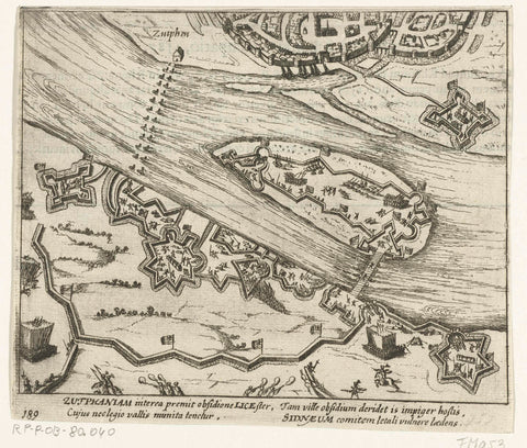 Siege of Zutphen by Leicester, 1586, Simon Frisius, 1613 - 1615 Canvas Print