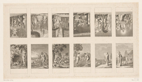 Twelve representations from the history of humanity, Daniel Nikolaus Chodowiecki, 1784 Canvas Print