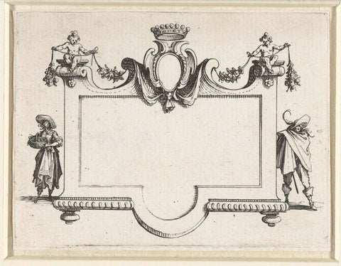 Title print for print series 'Les Fantasies' / 'Thirteen trios: dames en heren uit de tijd van Lodewijk XIII', Jacques Callot, 1633 - 1634 Canvas Print