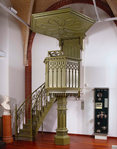 Cast iron pulpit from the Dutch Reformed Church in Voorschoten, Enthoven & Co., 1867 Canvas Print