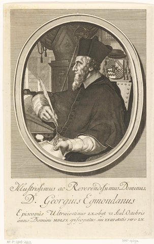 Portrait of Bishop George van Egmond of Utrecht, François van Bleyswijck, 1681 - 1726 Canvas Print