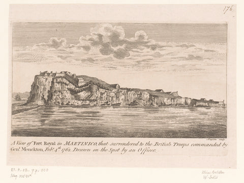 View of Fort Royal in Martinico, Simpson, 1762 - 1770 Canvas Print