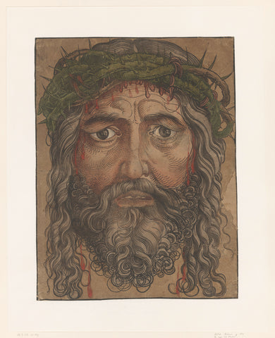 Face of Christ with crown of thorns, anonymous, 1510 - 1550 Canvas Print