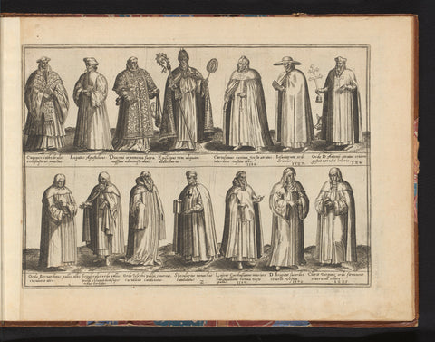 Fourteen ecclesiastical prelates, Abraham de Bruyn, in or before 1581 Canvas Print