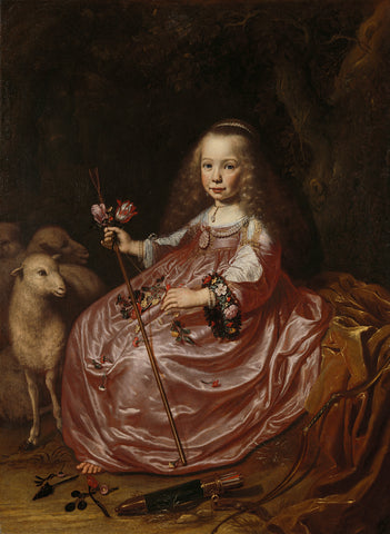 Portrait of Clara Alewijn, Dirck Dircksz. of Santvoort, 1644 Canvas Print